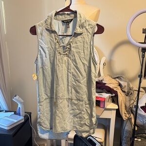 Ellen Tracy Light Blue Sleeveless Tunic